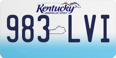KY license plate 983LVI