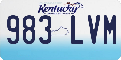 KY license plate 983LVM
