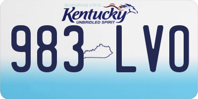 KY license plate 983LVO