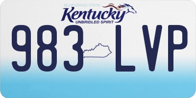 KY license plate 983LVP