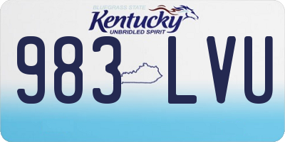 KY license plate 983LVU