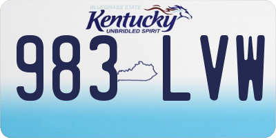 KY license plate 983LVW