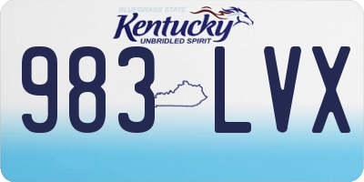 KY license plate 983LVX