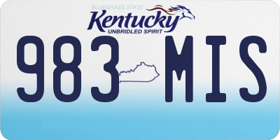KY license plate 983MIS