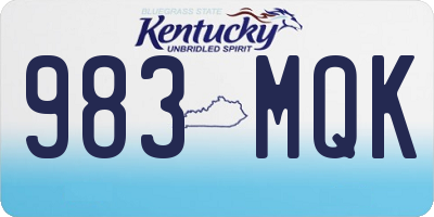 KY license plate 983MQK