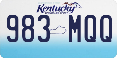 KY license plate 983MQQ
