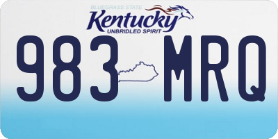KY license plate 983MRQ