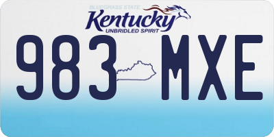 KY license plate 983MXE