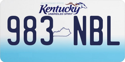 KY license plate 983NBL