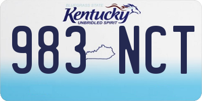 KY license plate 983NCT
