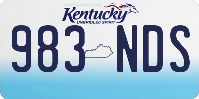 KY license plate 983NDS