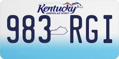 KY license plate 983RGI
