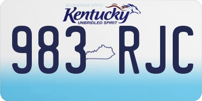 KY license plate 983RJC