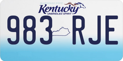 KY license plate 983RJE
