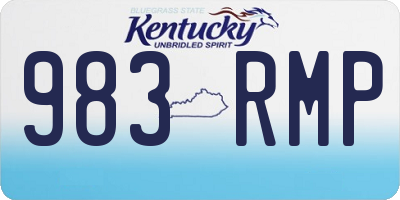KY license plate 983RMP