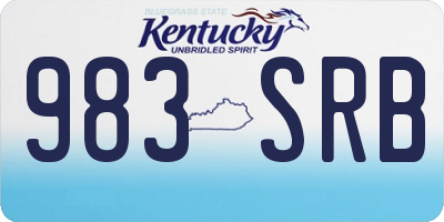 KY license plate 983SRB