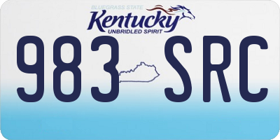 KY license plate 983SRC