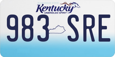 KY license plate 983SRE