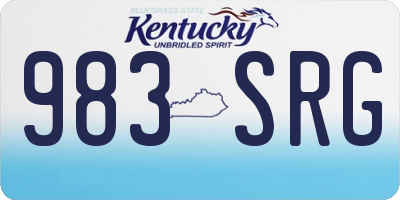 KY license plate 983SRG