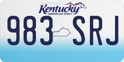 KY license plate 983SRJ