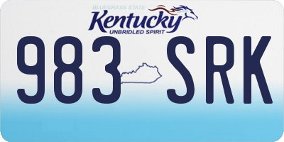 KY license plate 983SRK