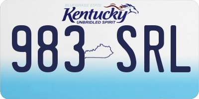 KY license plate 983SRL