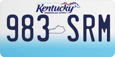 KY license plate 983SRM