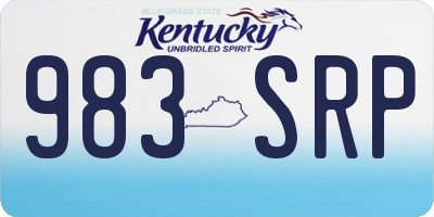 KY license plate 983SRP