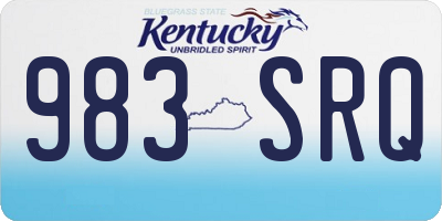 KY license plate 983SRQ