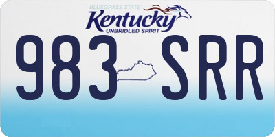 KY license plate 983SRR
