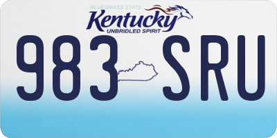 KY license plate 983SRU