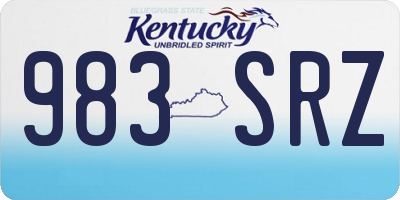 KY license plate 983SRZ