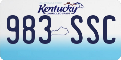 KY license plate 983SSC