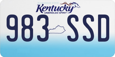 KY license plate 983SSD