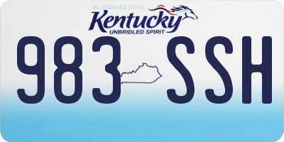 KY license plate 983SSH