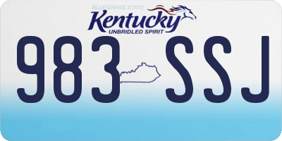 KY license plate 983SSJ