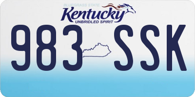 KY license plate 983SSK