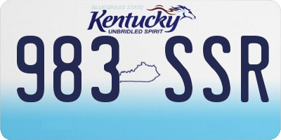 KY license plate 983SSR