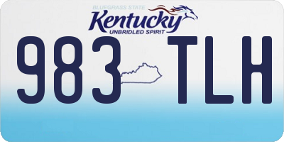 KY license plate 983TLH