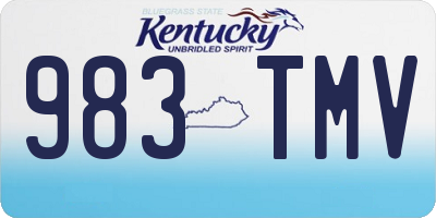 KY license plate 983TMV