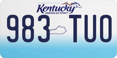 KY license plate 983TUO