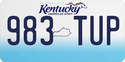 KY license plate 983TUP