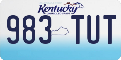 KY license plate 983TUT