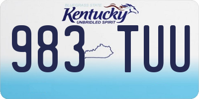 KY license plate 983TUU