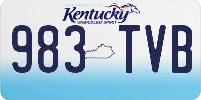 KY license plate 983TVB