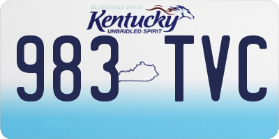 KY license plate 983TVC