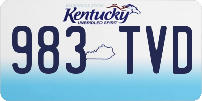 KY license plate 983TVD
