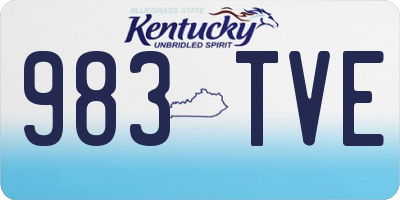 KY license plate 983TVE