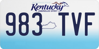 KY license plate 983TVF
