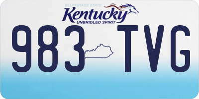 KY license plate 983TVG